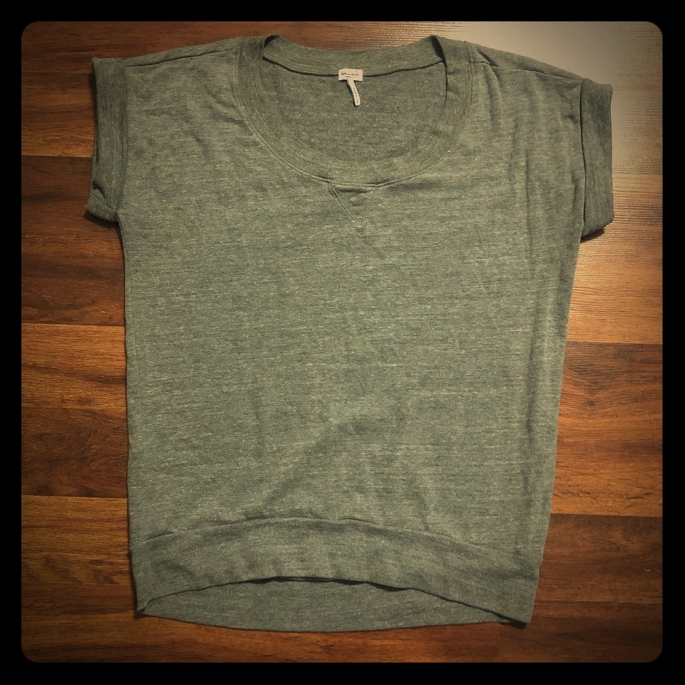 Splendid sweatshirt style shirt sleeve shirt